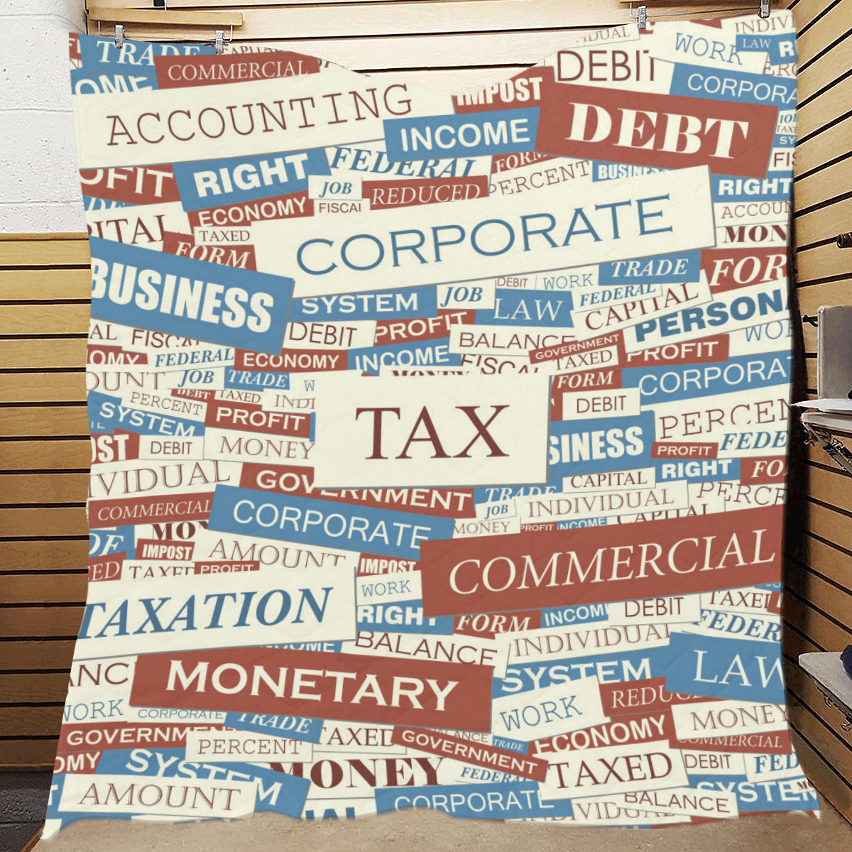 Accounting Financial Pattern Print Design 01 Premium Quilt