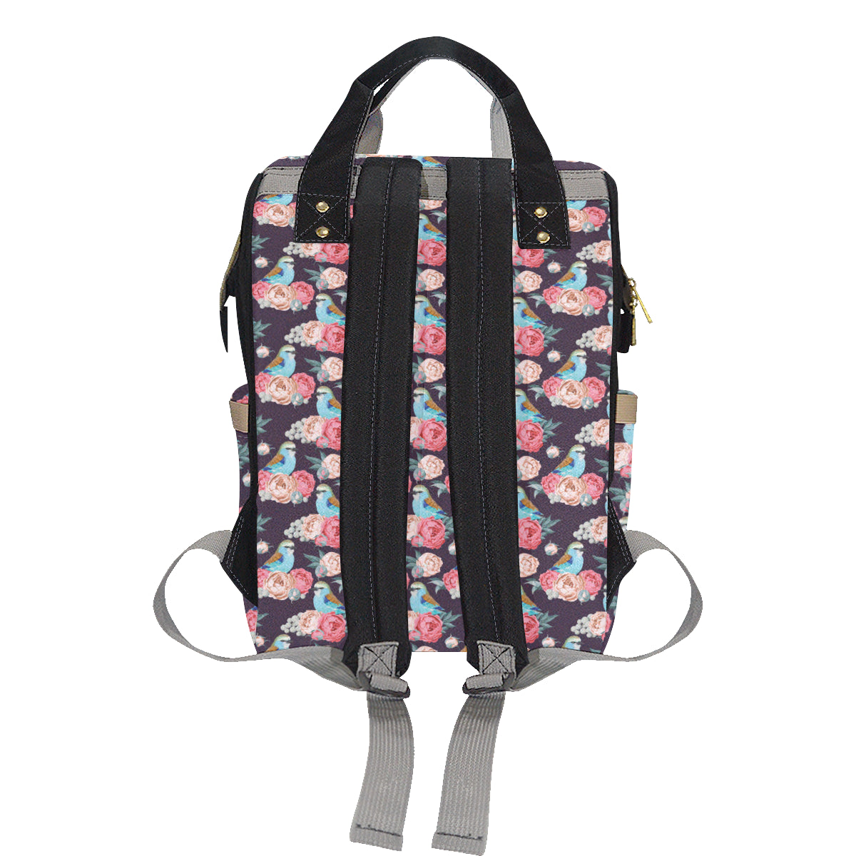 Bluebird Pattern Print Design 02 Diaper Bag Backpack