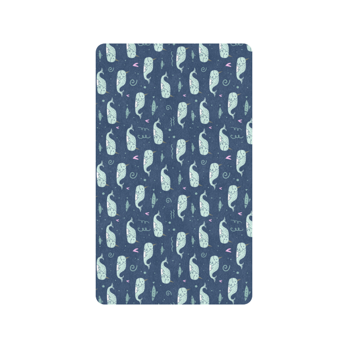 Narwhal Design Print Rubber Doormat