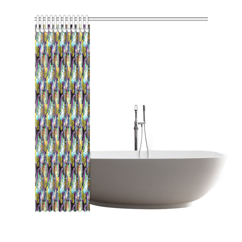 Unicorn With Wings Print Pattern Shower Curtain