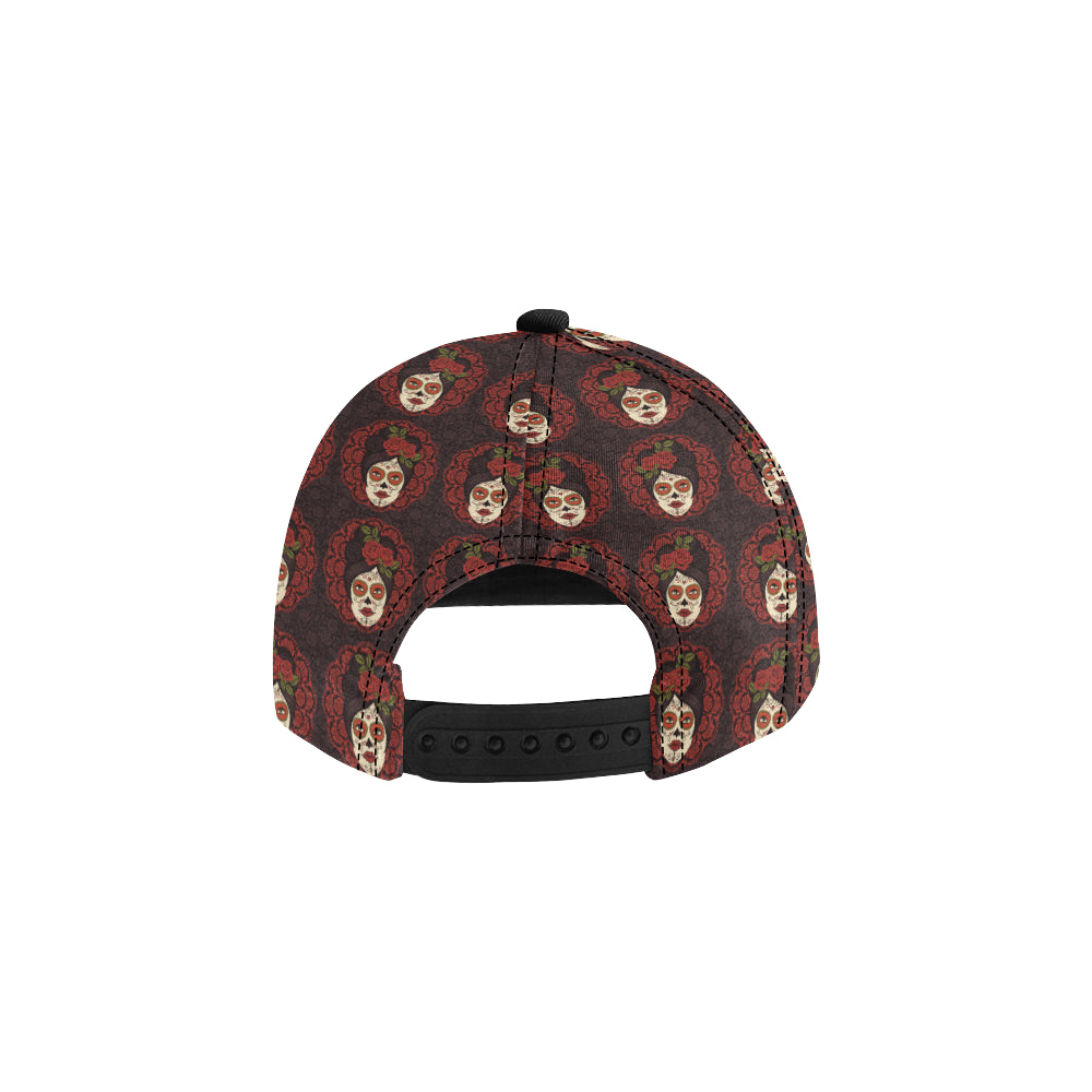 Day of the Dead Mexican Girl Snapback Cap