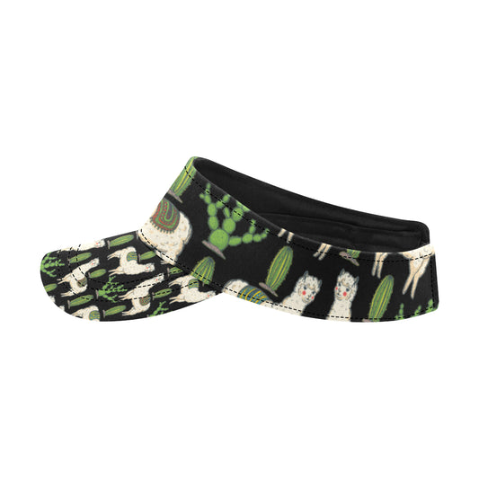 Llama Cactus Pattern Print Design 011 Unisex Sun Visor