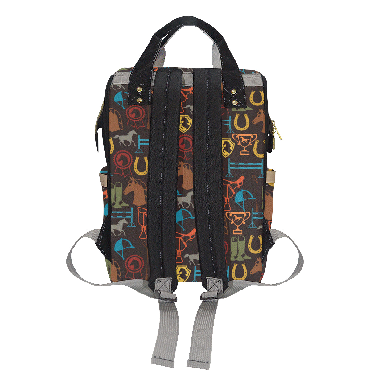 Equestrian Equipment Horse Colorful Diaper Bag Backpack