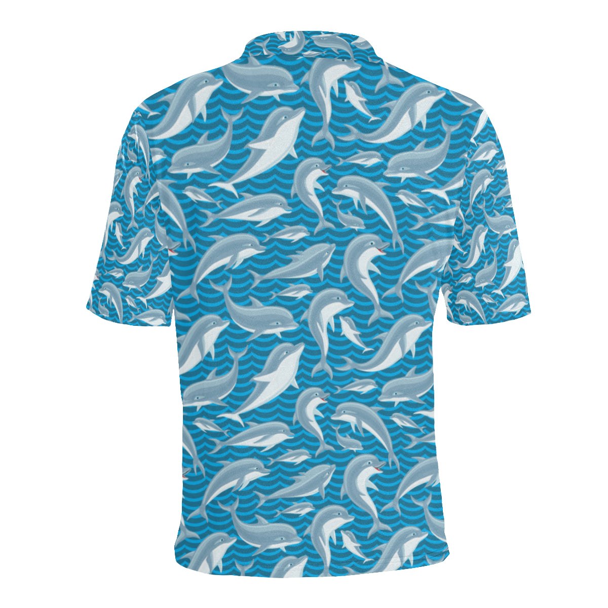 Dolphin Cute Print Pattern Men Polo Shirt