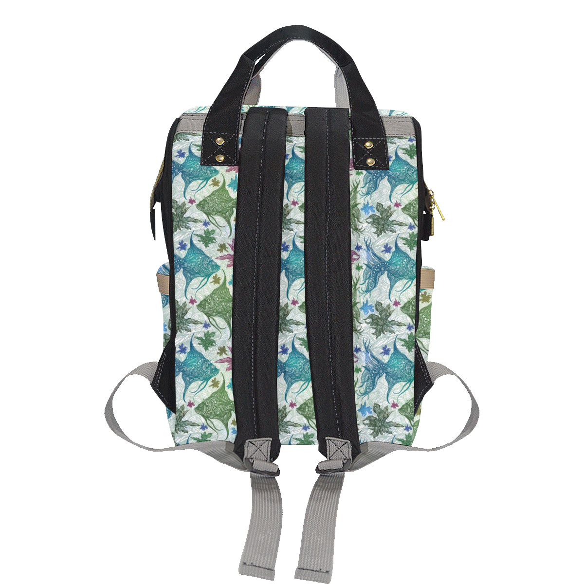 Angelfish Tribal Pattern Print Design 01 Diaper Bag Backpack