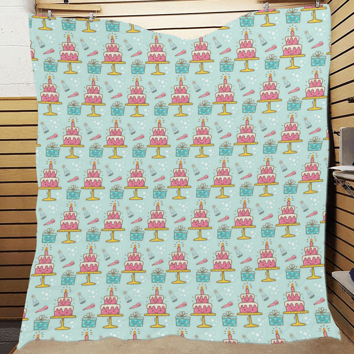 Cake Pattern Print Design 06 Premium Quilt