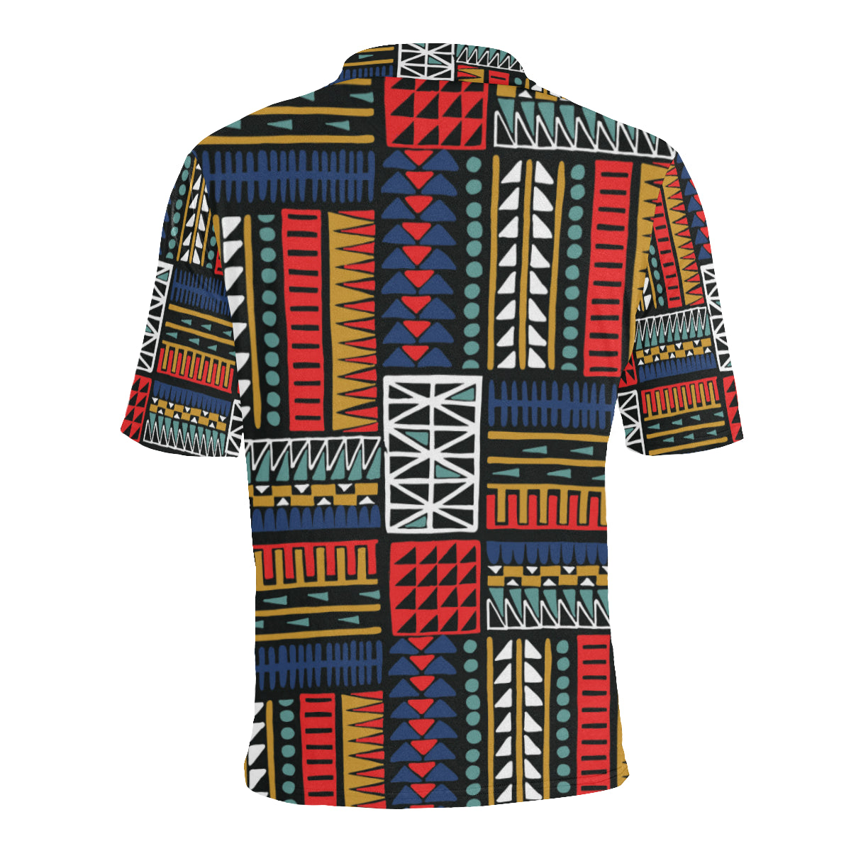Kente Pattern Print Design 02 Men Polo Shirt