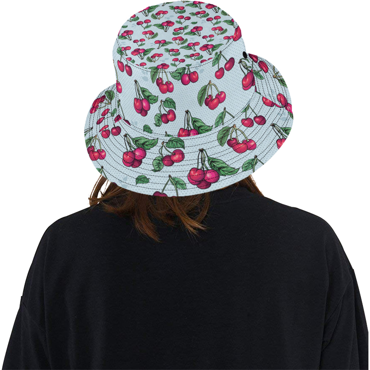 Cherry Pattern Print Design CH01 Unisex Bucket Hat