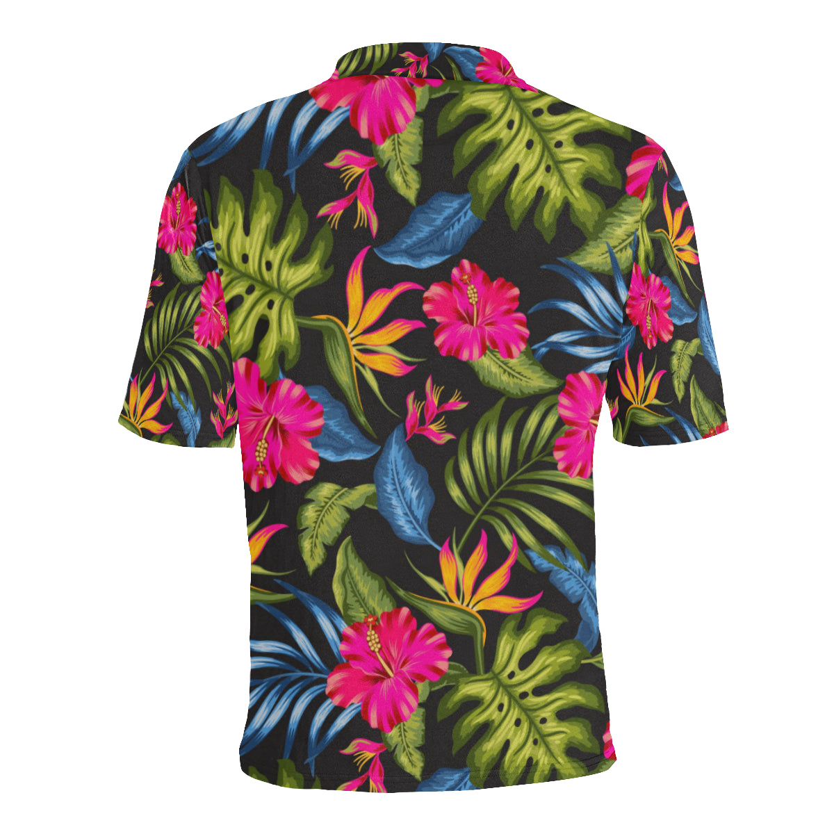 Bird Of Paradise Pattern Print Design BOP014 Men Polo Shirt