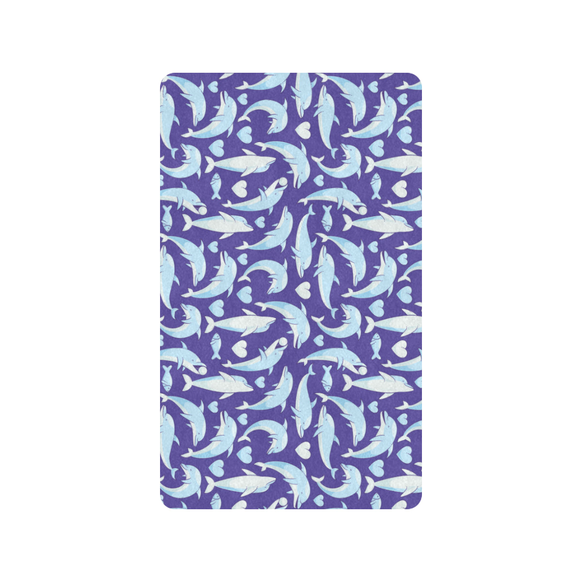 Dolphin Smile Print Pattern Rubber Doormat