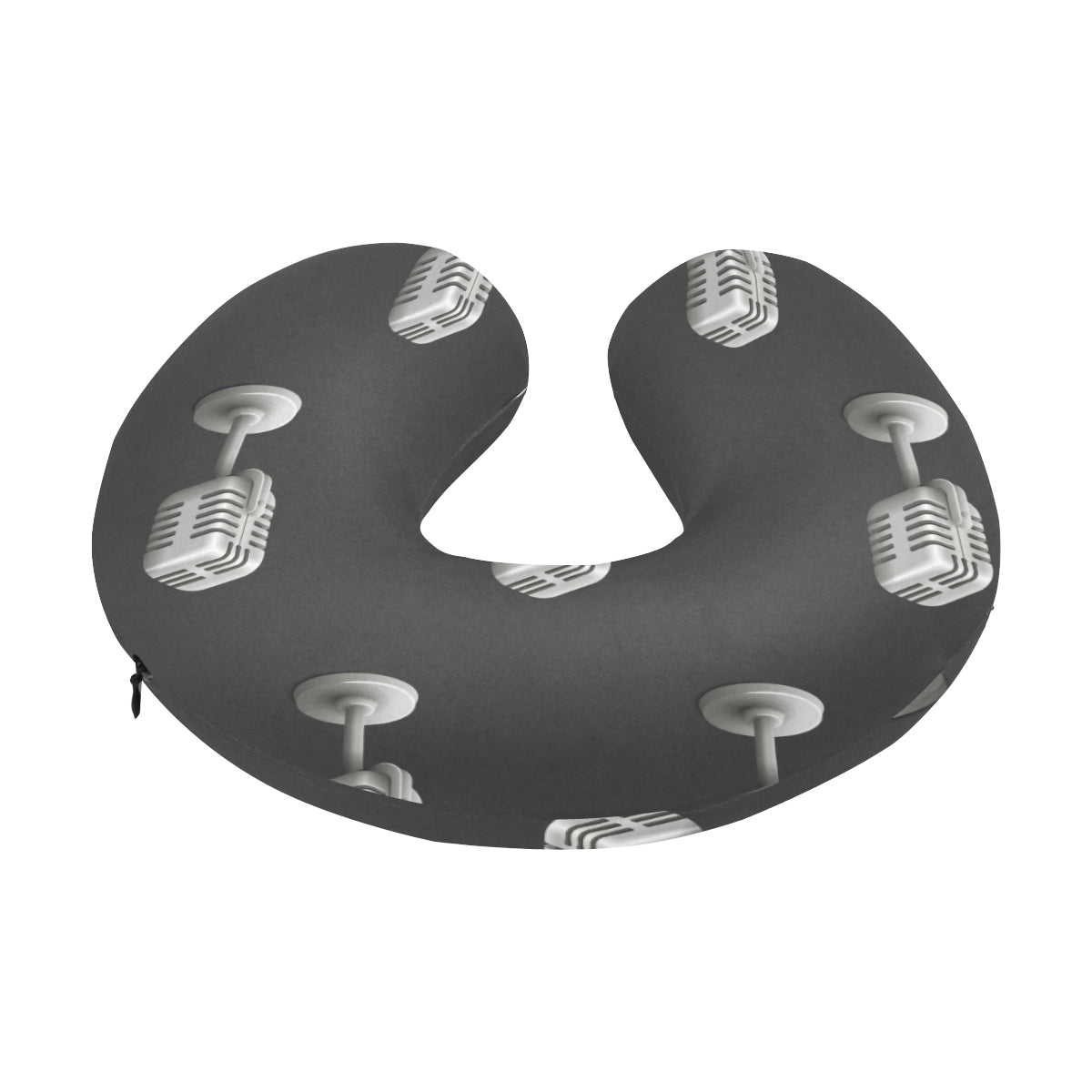 Microphone Vintage Pattern Print Design 01 U-Shaped Travel Neck Pillow