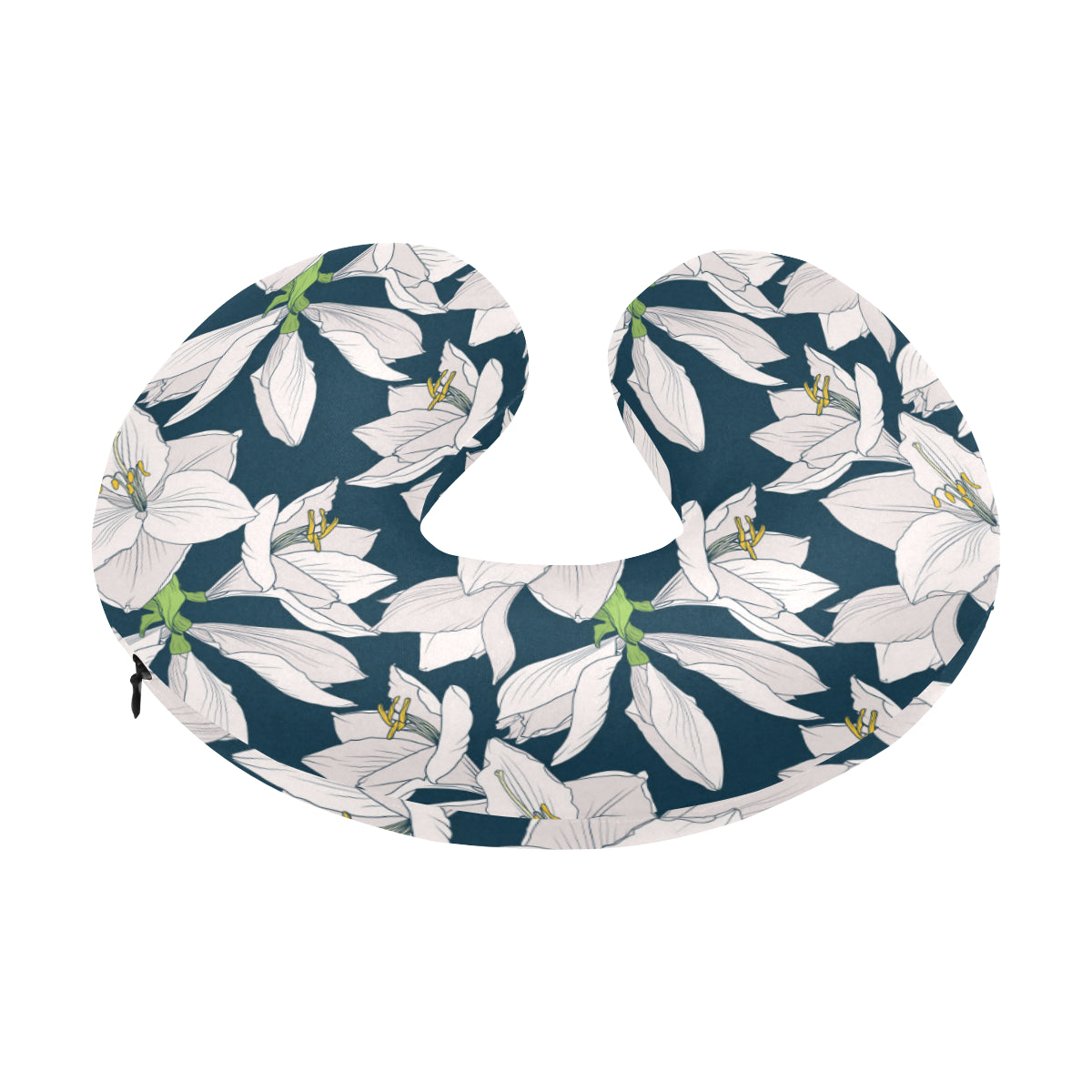 Amaryllis Pattern Print Design 01 U-Shaped Travel Neck Pillow