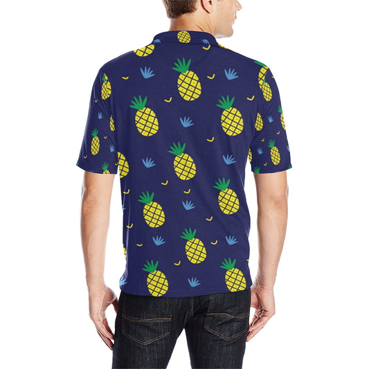 Pineapple Pattern Print Design A01 Men Polo Shirt
