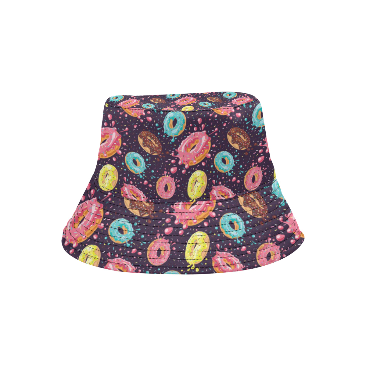 Donut Pattern Print Design DN03 Unisex Bucket Hat