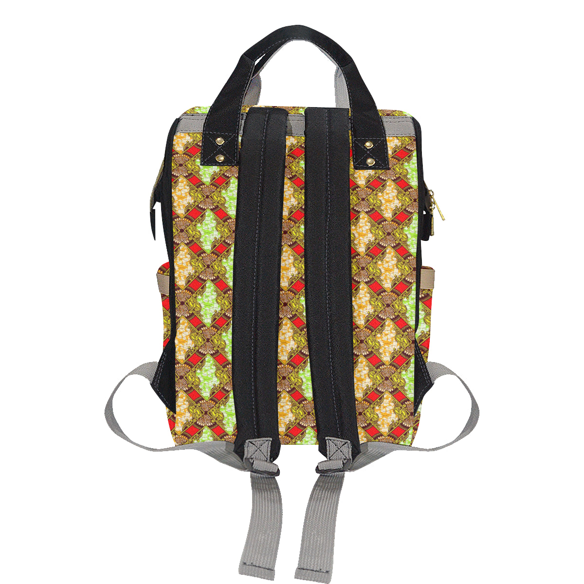 African Classic Print Pattern Diaper Bag Backpack