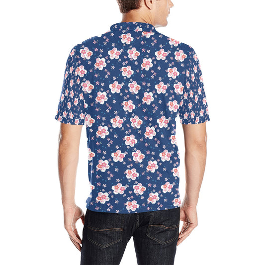 Sakura Print Design LKS306 Men Polo Shirt