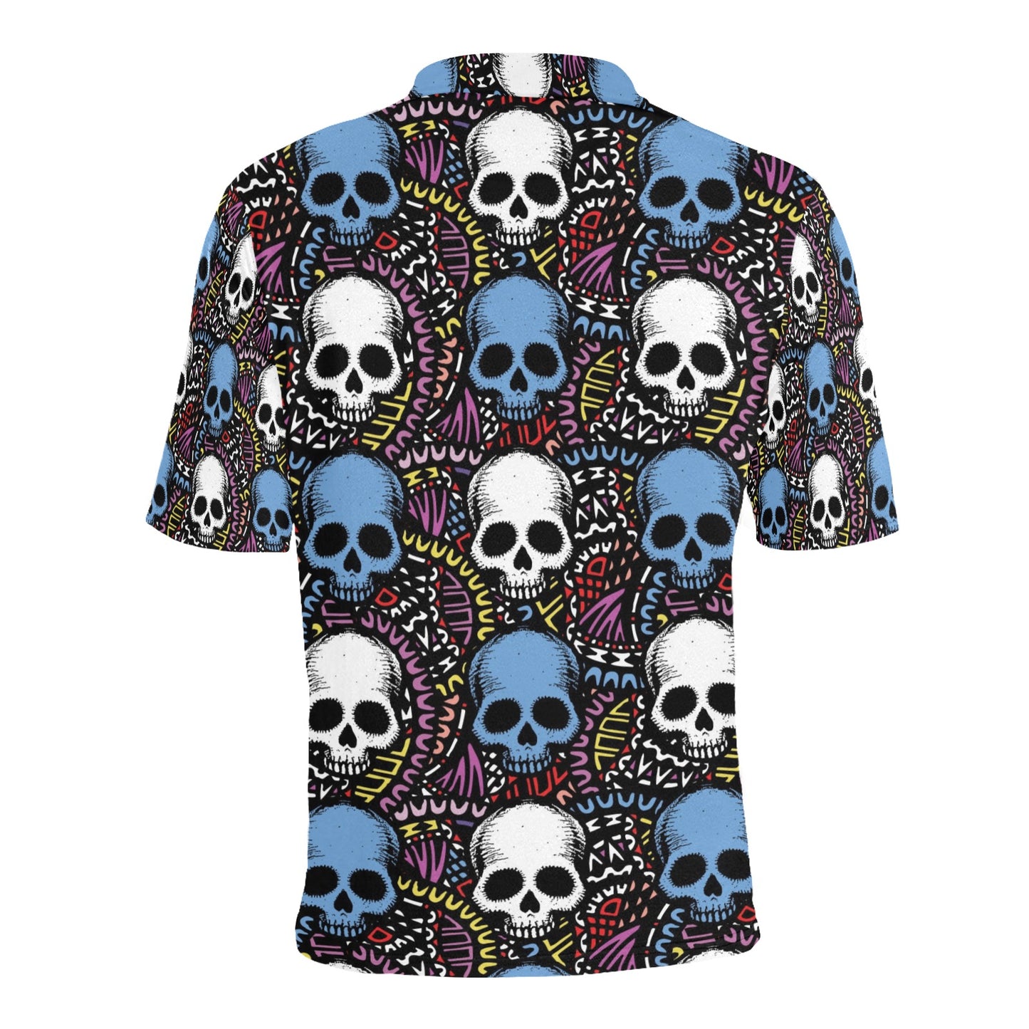 Skull Print Design LKS305 Men Polo Shirt