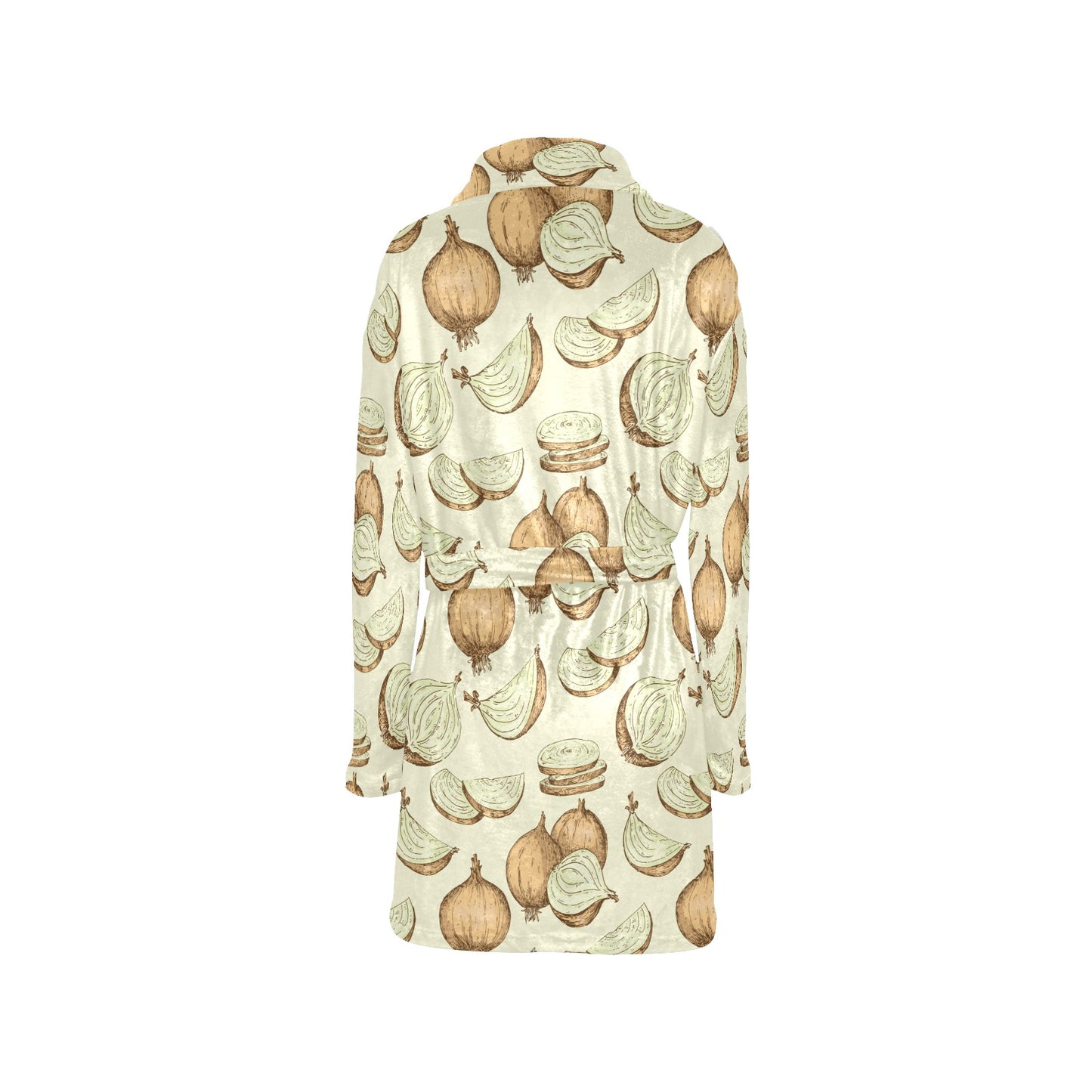 Onion Pattern Print Design A02 Women's Fleece Robe