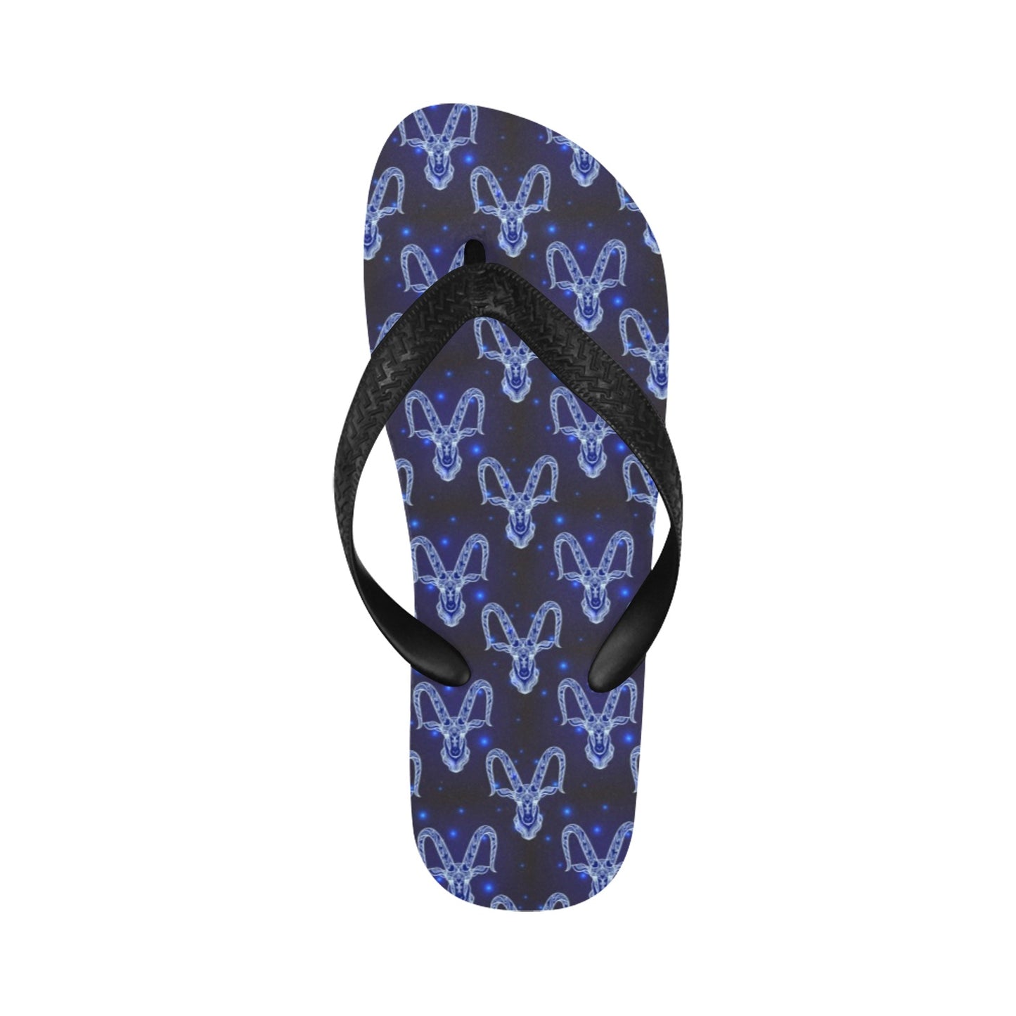 Goat Print Design LKS401 Flip Flops