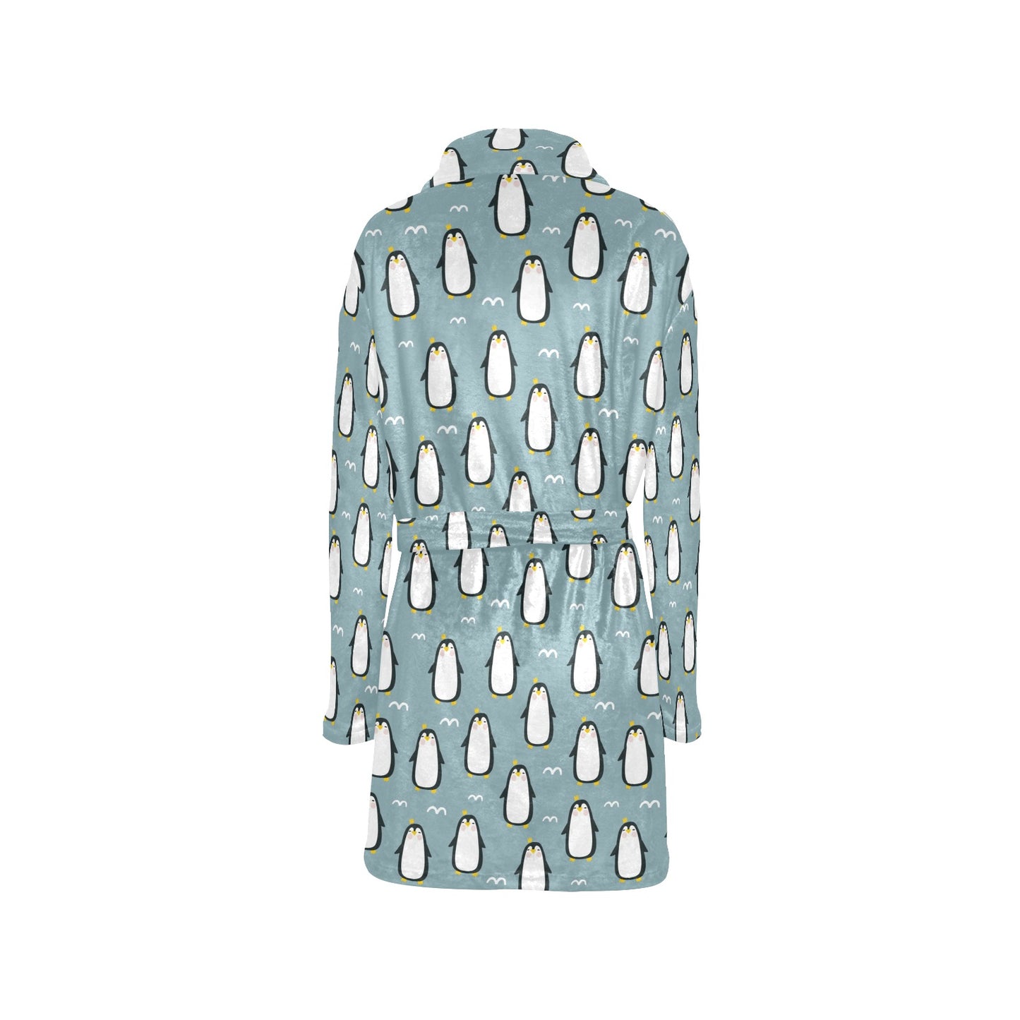 Penguin Pattern Print Design A02 Women's Fleece Robe