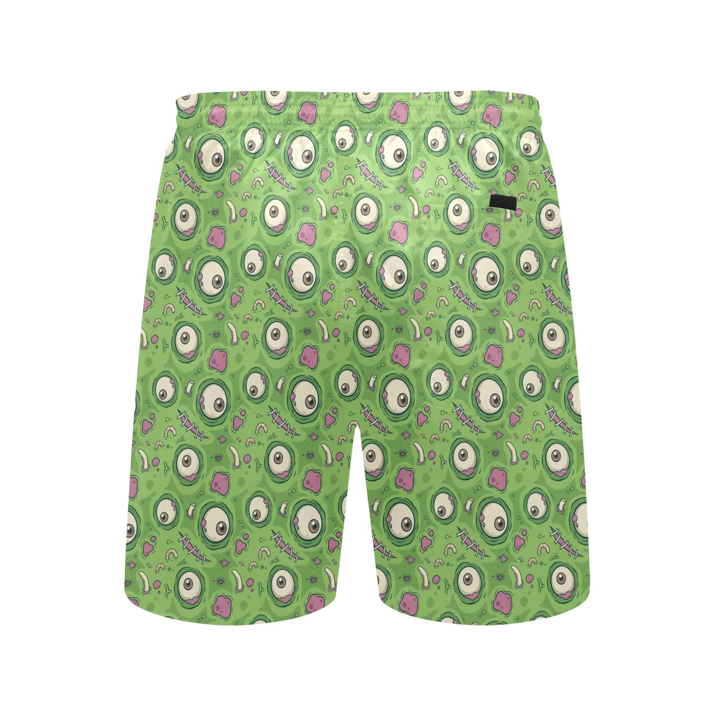Zombie Eyes Design Pattern Print Men's Swim Trunks Beach Shorts