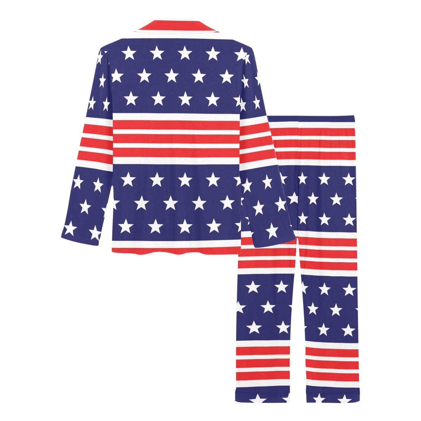 Patriotic Pattern Print Design A04 Women's Long Pajama Set