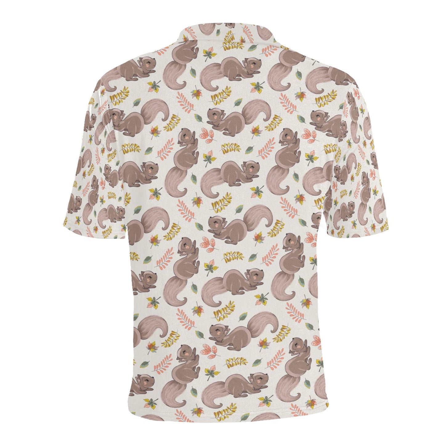 Squirrel Print Design LKS307 Men Polo Shirt