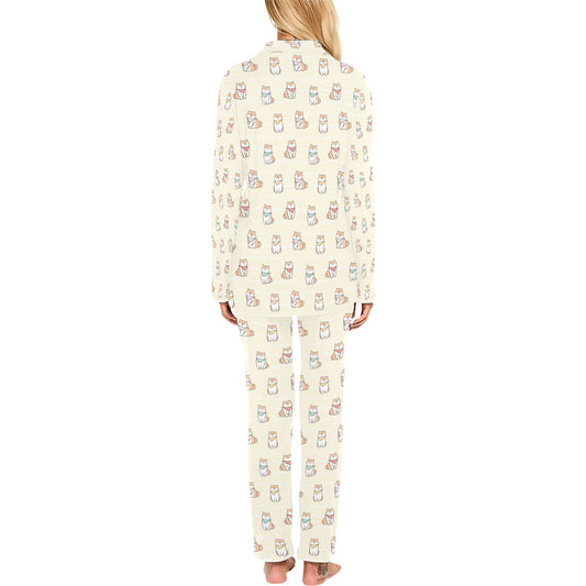 Shiba Inu Print Design LKS306 Women's Long Pajama Set