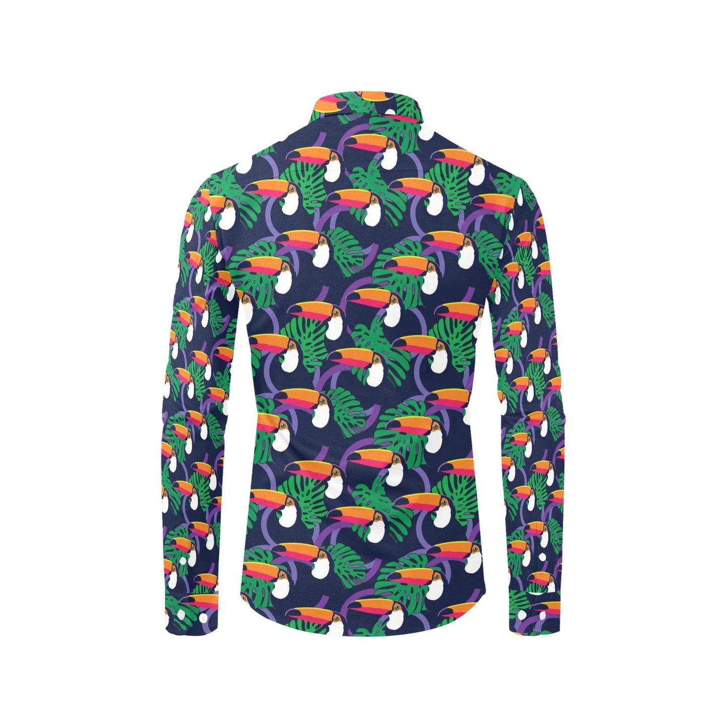 Toucan Print Design LKS302 Men's Long Sleeve Dress Shirt