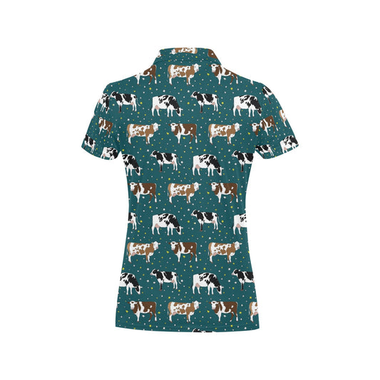 Cattle Print Design LKS404 Women's Polo Shirt