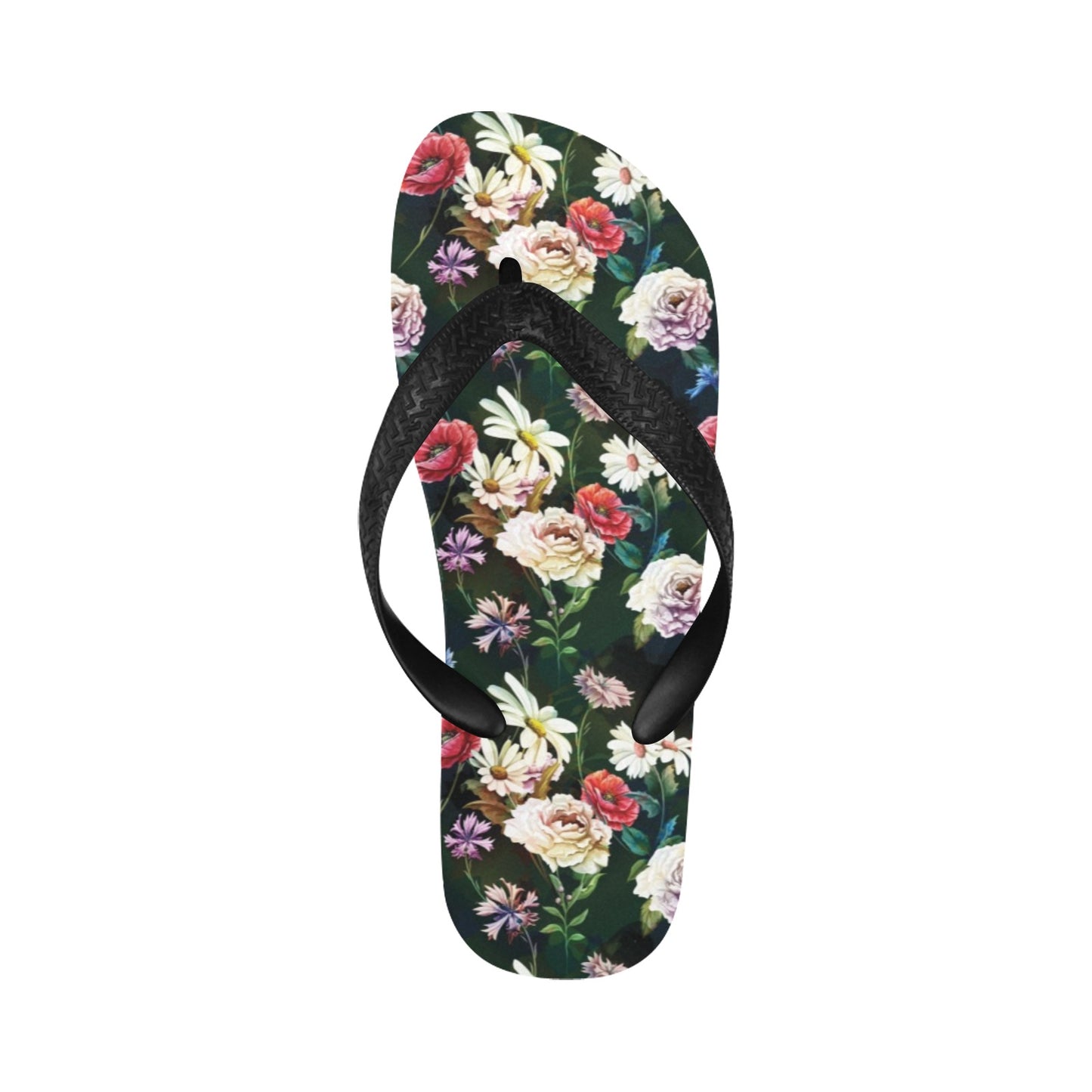 Summer Floral Print Design LKS303 Flip Flops