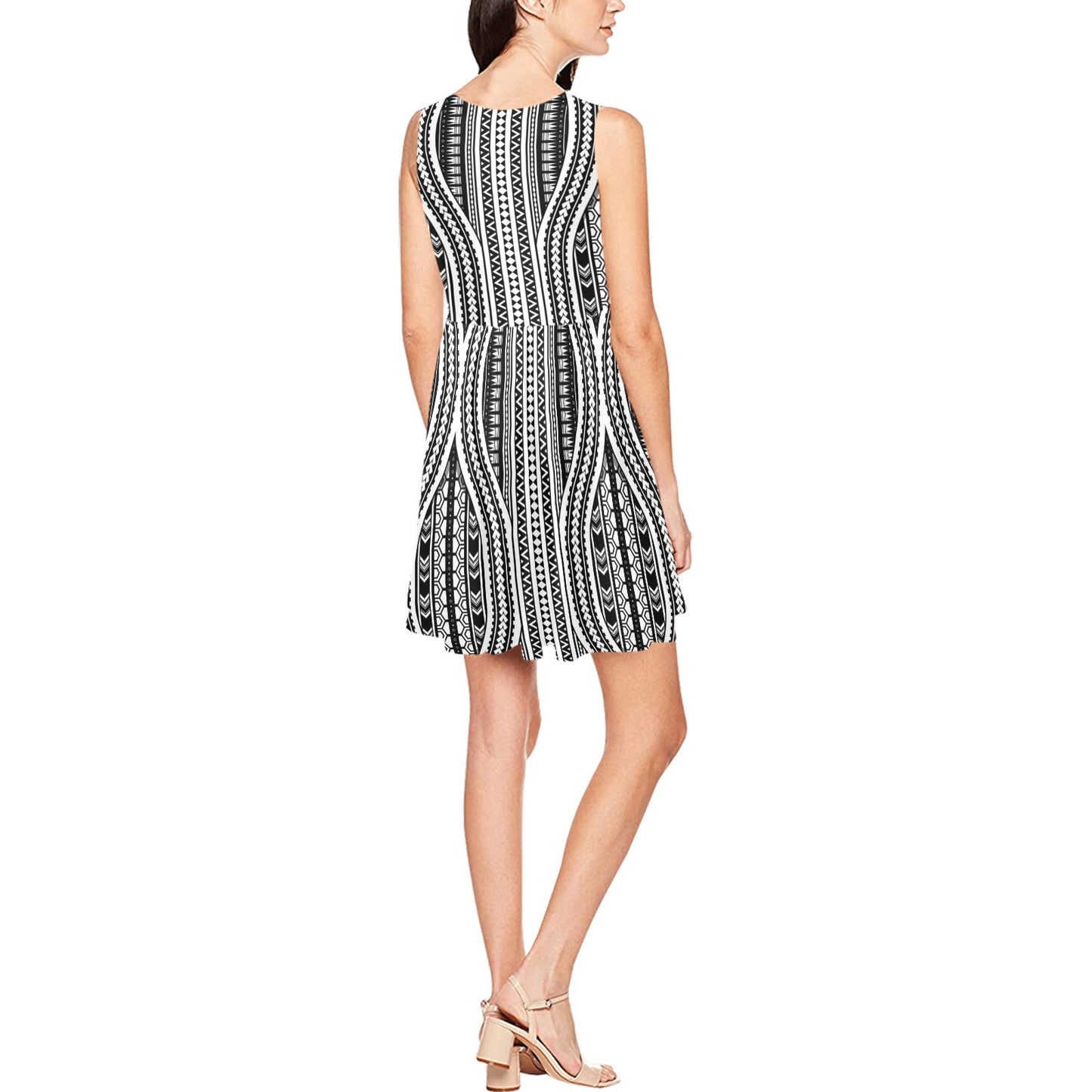 Polynesian Tribal Style Sleeveless Dress