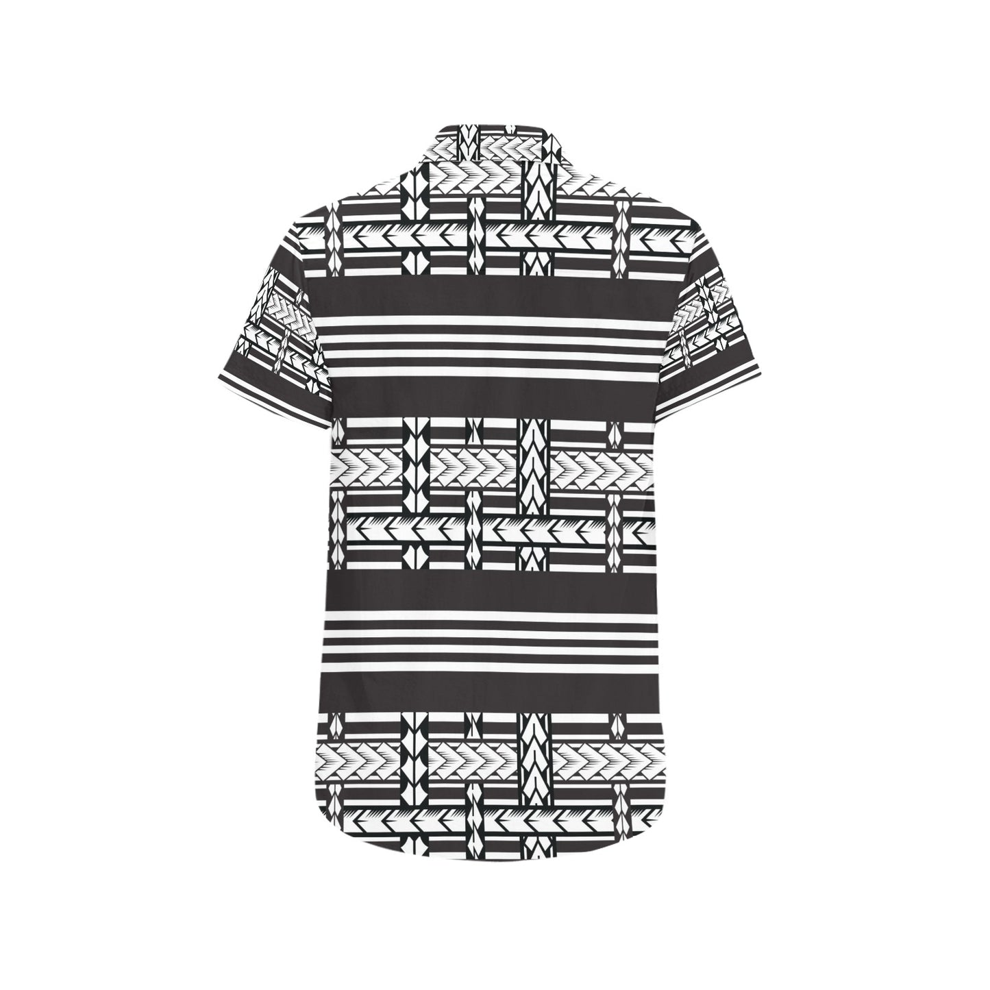 Samoan Tattoo Print Design LKS304 Men Short Sleeve Button Up Shirt
