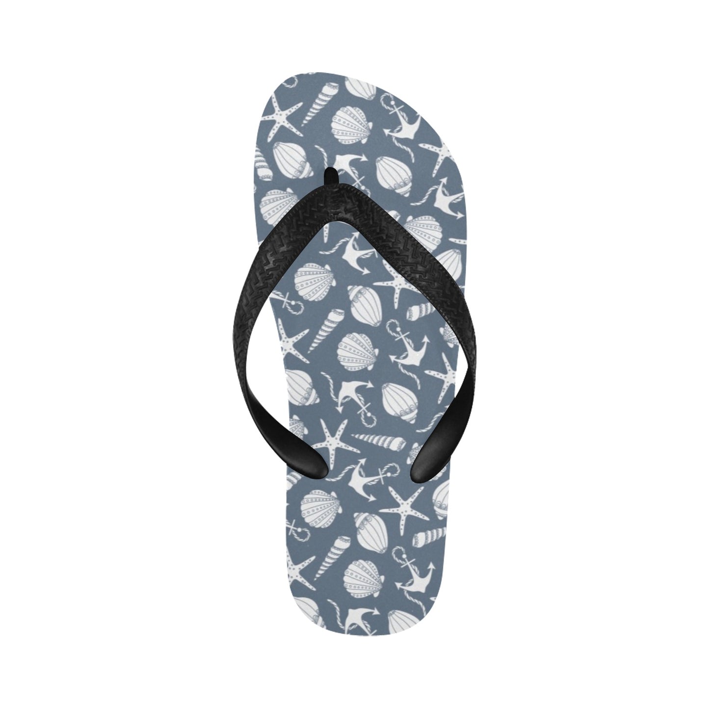 Seashell Print Design LKS306 Flip Flops