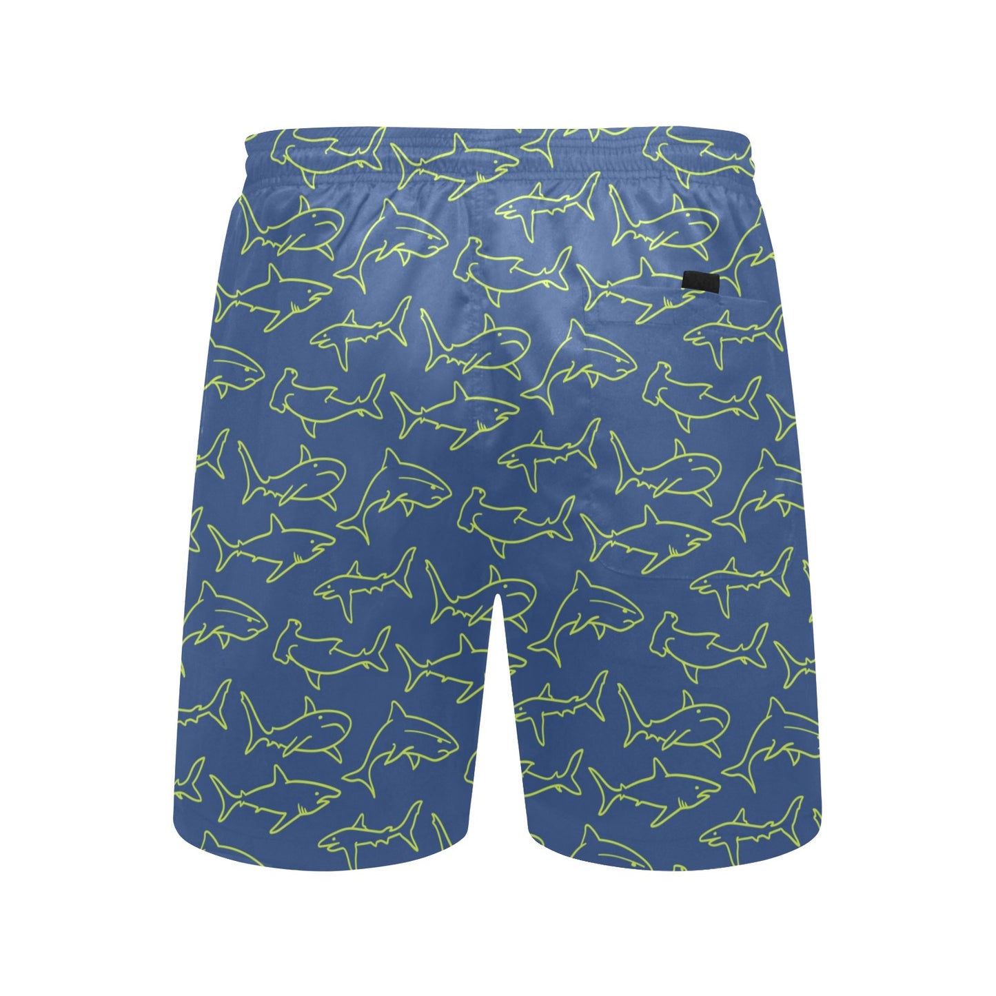 Shark Print Design LKS301 Men's Swim Trunks Beach Shorts