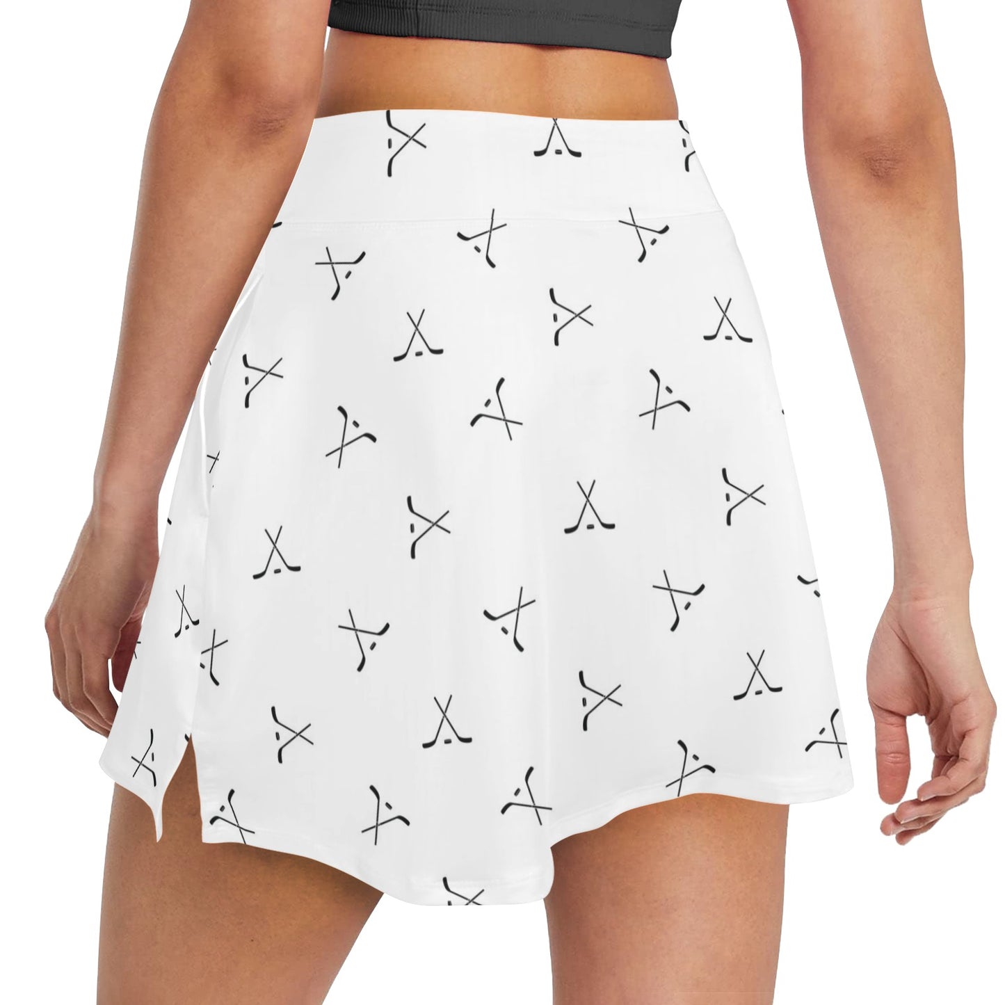 Hockey Print Design LKS304 Women's Golf Skirt with Pocket