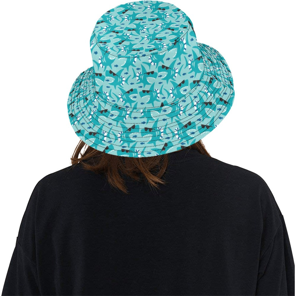 Shark Cute Print Design LKS302 Unisex Bucket Hat