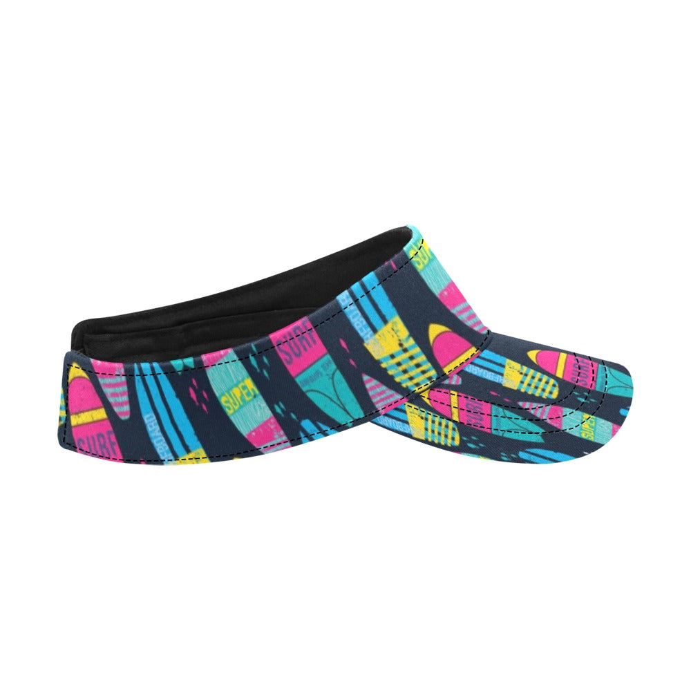 Surfboard Colorful Print Design LKS302 Unisex Sun Visor