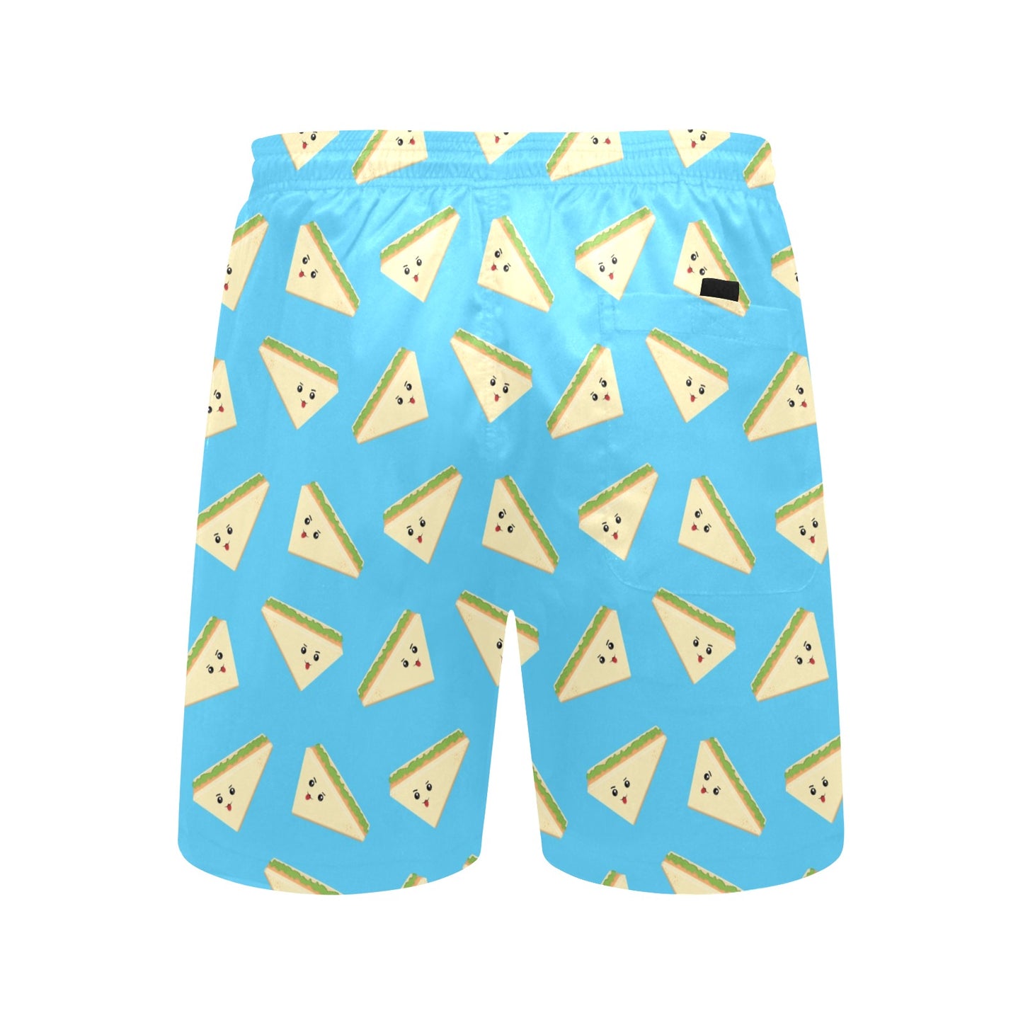 Sandwich Emoji Print Design LKS305 Men's Swim Trunks Beach Shorts
