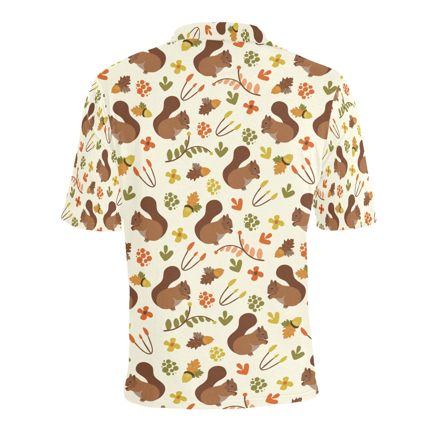 Squirrel Print Design LKS3010 Men Polo Shirt
