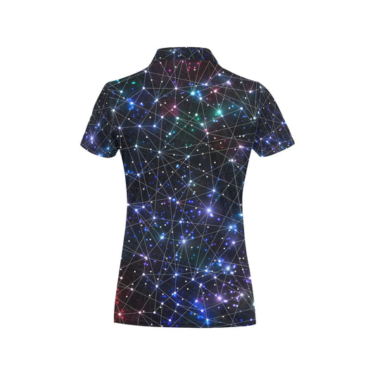 Cosmic Pattern Print Design 01 Women's Polo Shirt