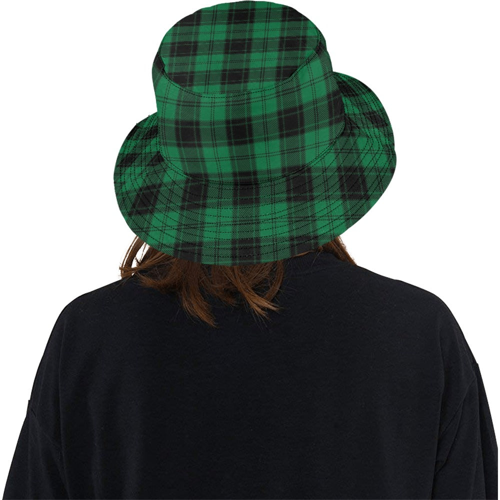 Tartan Green Print Design LKS302 Unisex Bucket Hat