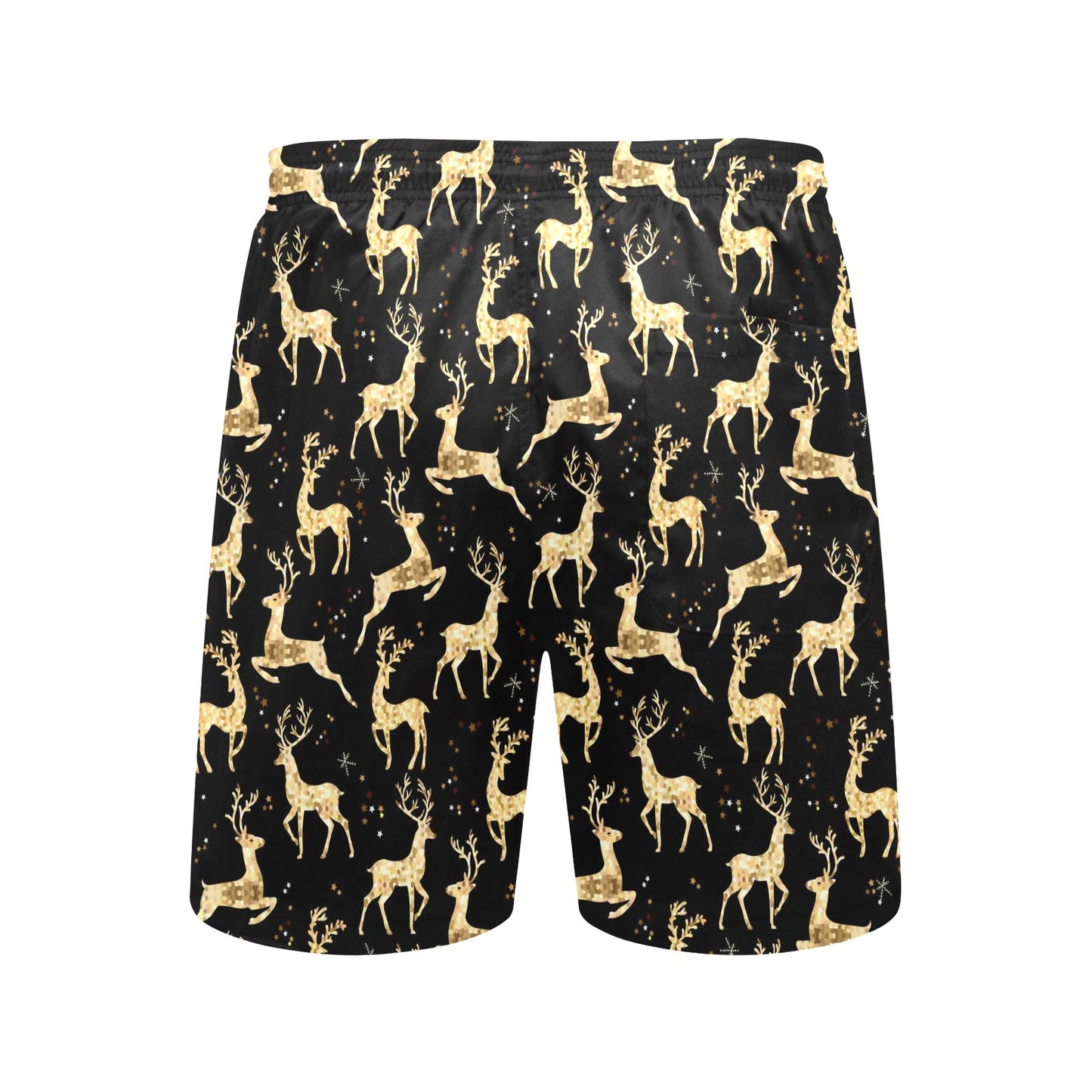 Deer Gold Pattern Men's Swim Trunks Beach Shorts