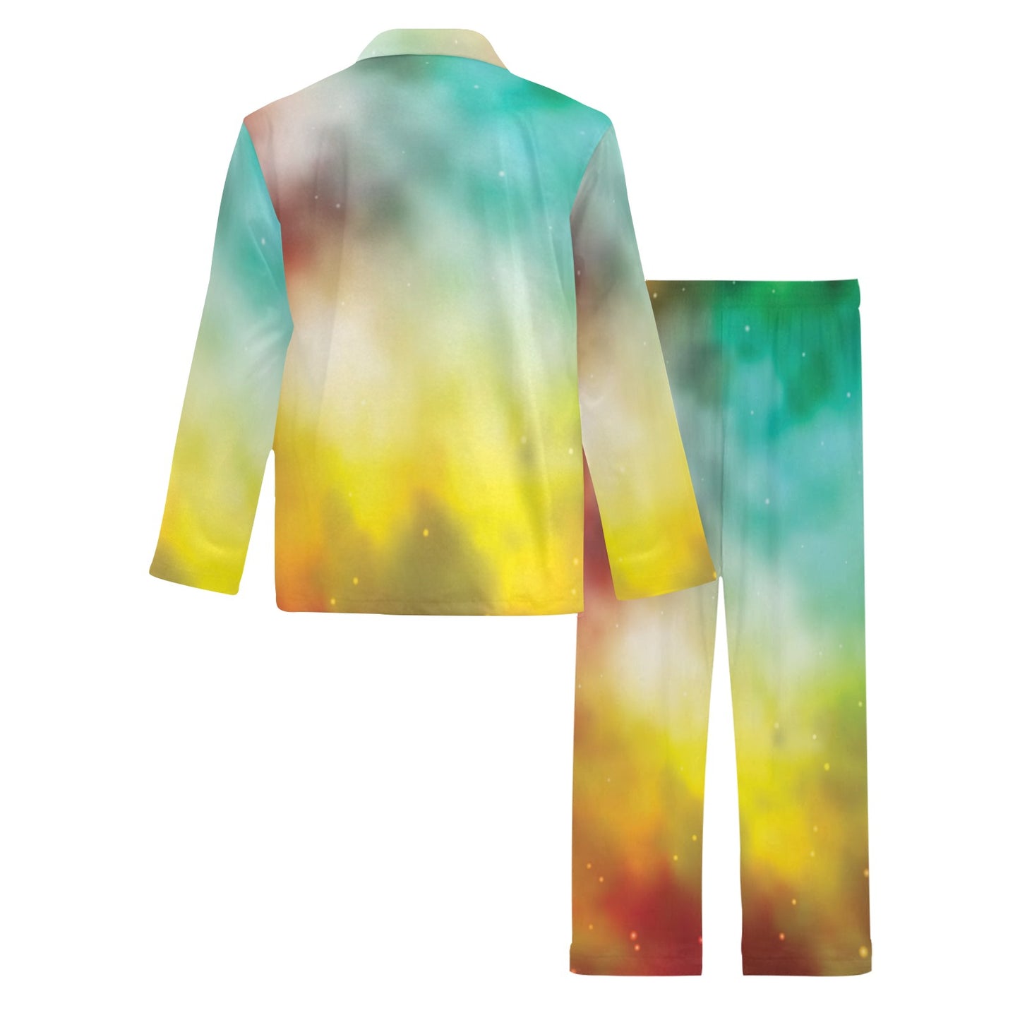 Nebula Pattern Print Design A04 Men's Long Pajama Set