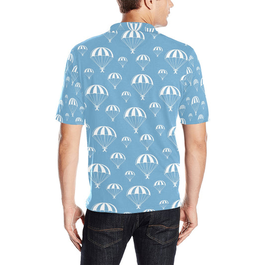 Skydiver Print Design LKS305 Men Polo Shirt