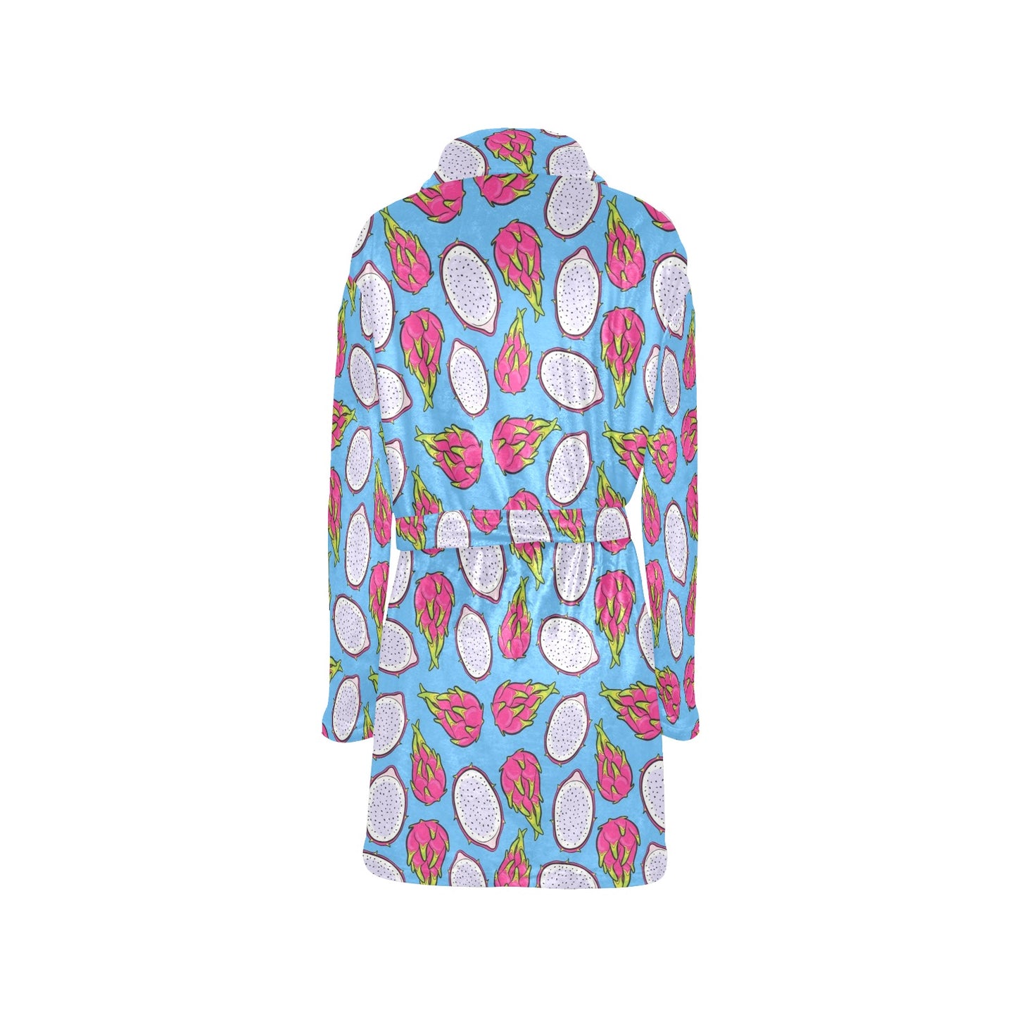 Dragonfruit Pattern Print Design DF04 Women's Fleece Robe