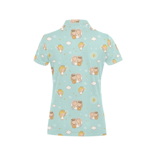 Christian Pattern Print Design 01 Women's Polo Shirt