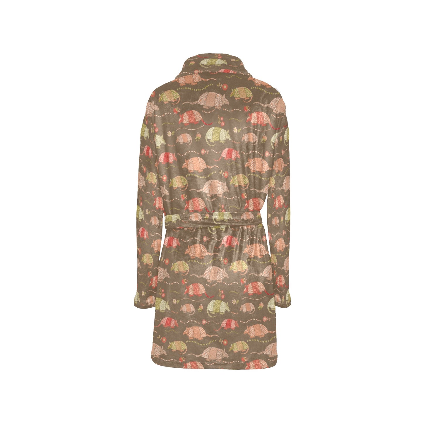 Armadillo Pattern Print Design 04 Women's Fleece Robe