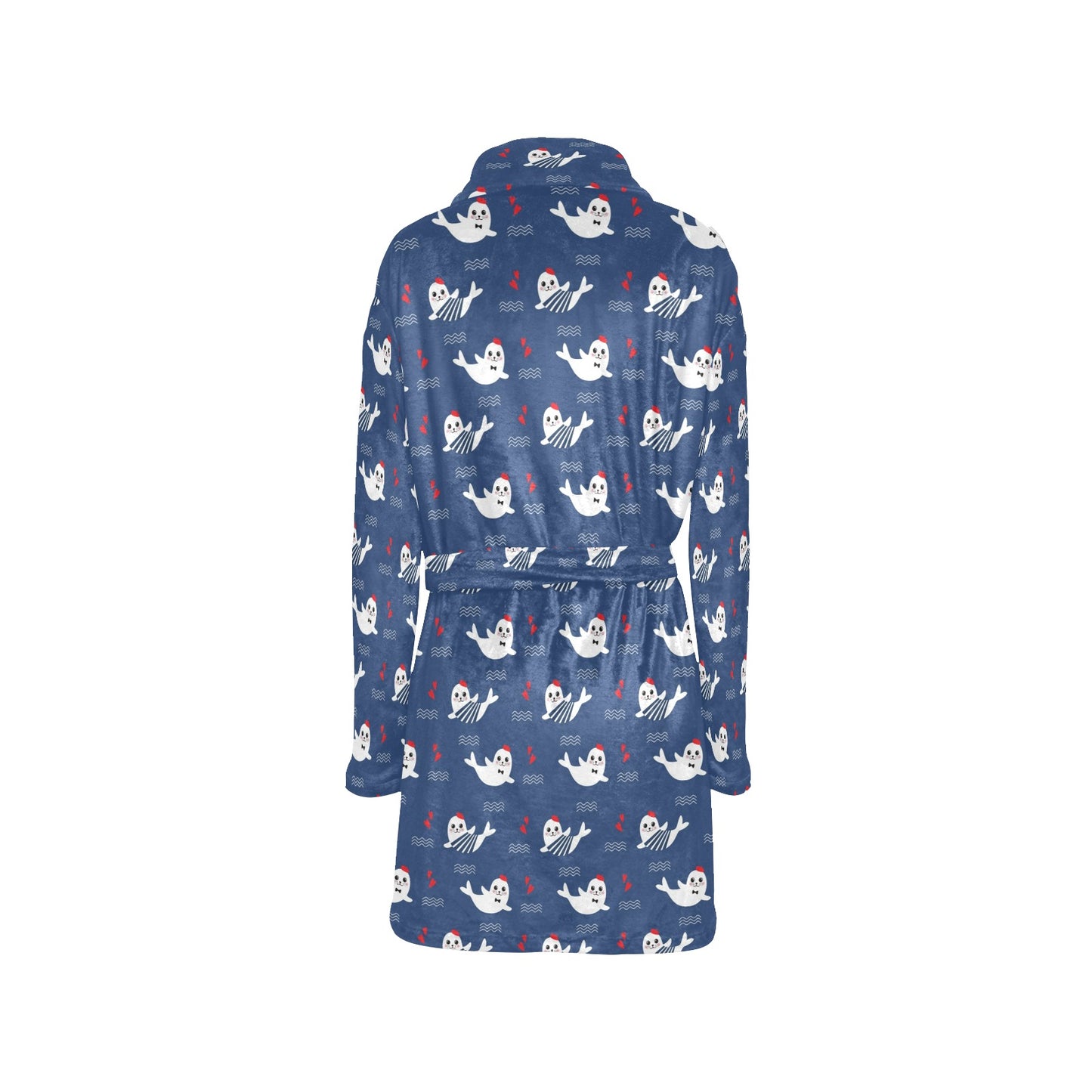 Sea Lion Print Design LKS403 Women's Fleece Robe