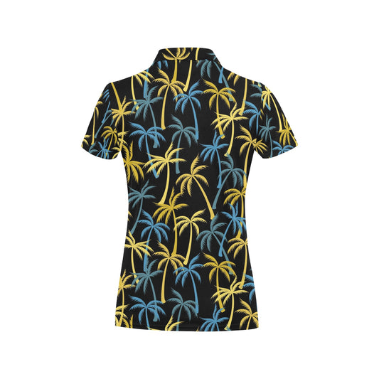 Palm Tree Pattern Women's Polo Shirt